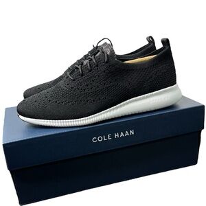 Cole Haan Shoes Women’s 8 Black White 2.ZeroGrand Stitchlite Wingtip Oxford Knit